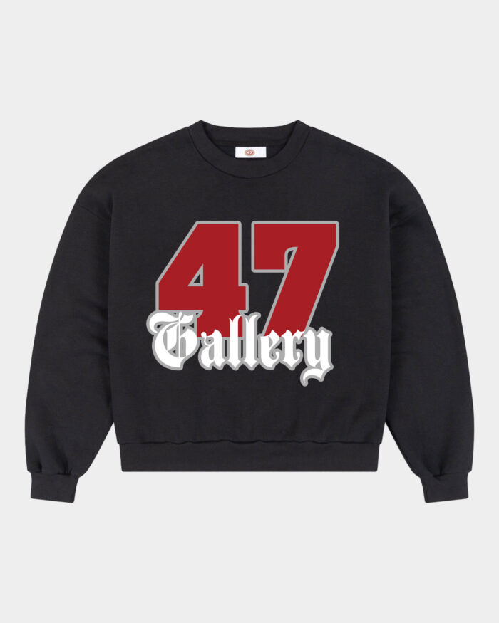 47 Gallery Everyday Boxy Sweatshirt - Black