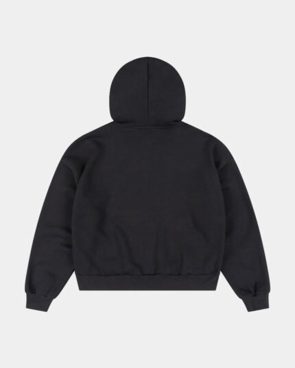 47 Gallery Everyday Boxy Zip Hoodie - Black