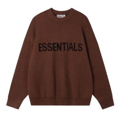 Essentials Round Neck Sweatshirt Dark Brown