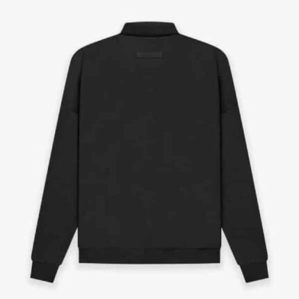 Fear of God Essentials Long Sleeve Polo Black Sweatshirt Fear of God Essentials Long Sleeve Polo Black Sweatshirt