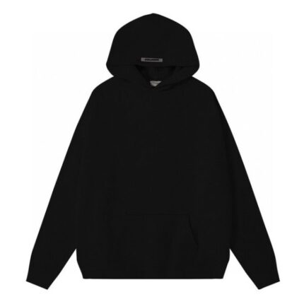 Fear of God Essentials Classic Fleece Reflective Black Hoodie