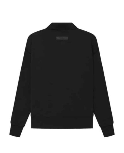 Fear of God Essentials Long Sleeve Polo Sweatshirt Black